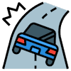 Motor vehicle accident icon