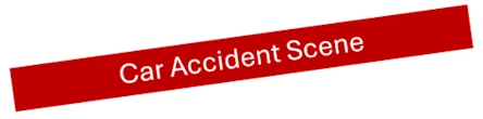Car accident scene icon