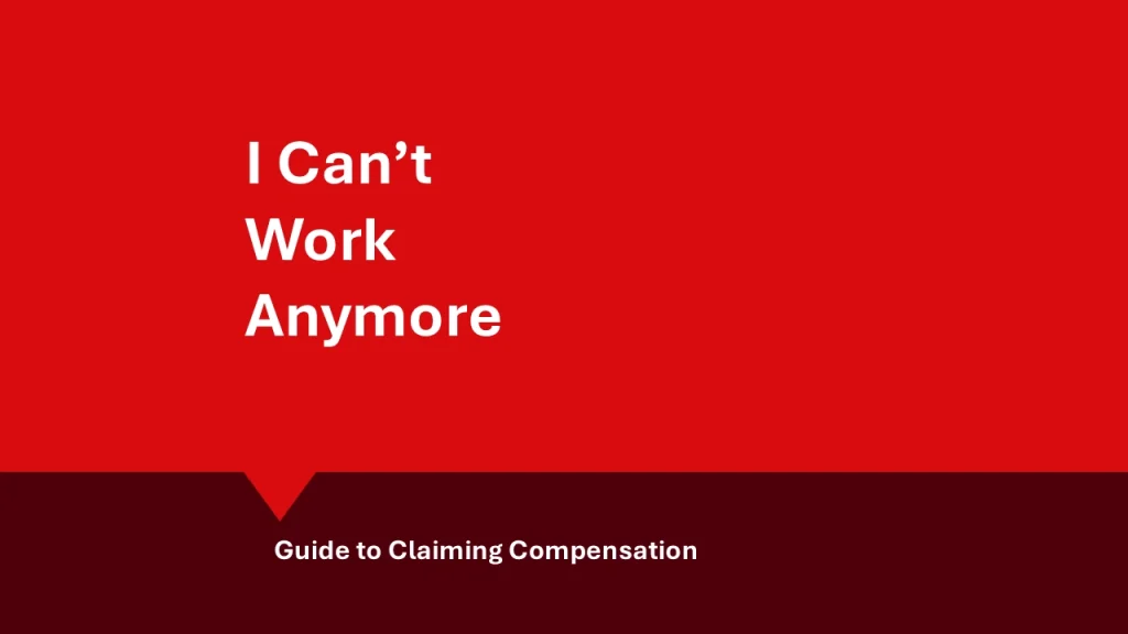 I can't work anymore: hero image