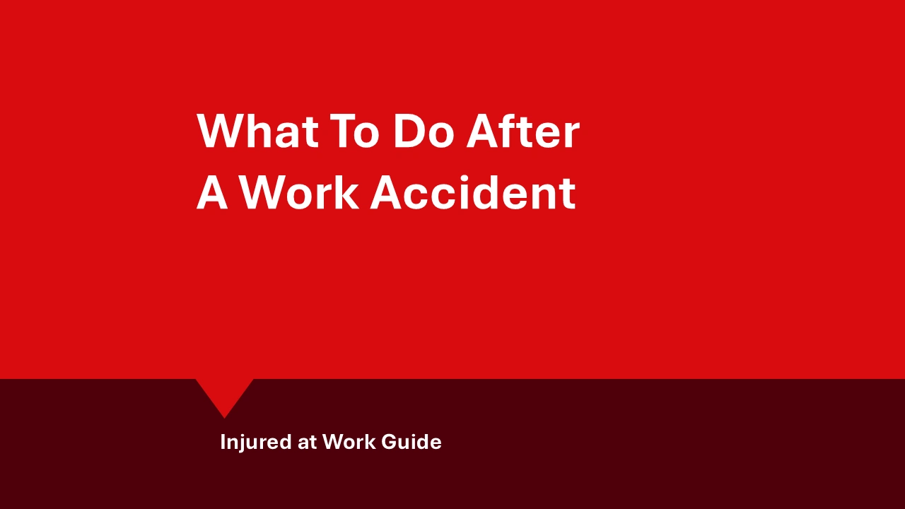 What to do after a work injury or accident: hero image