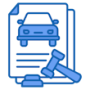 Car crash lawyers for auto accident icon