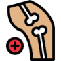 Leg injury compensation icon