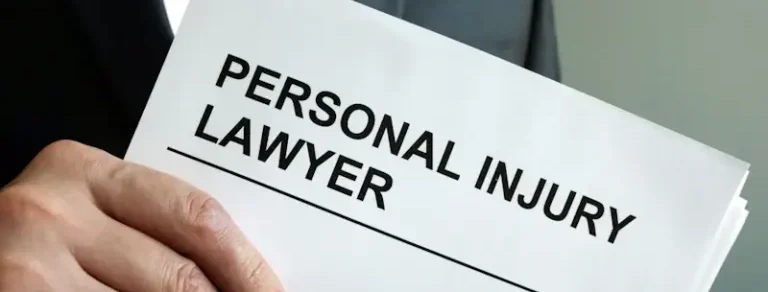 Personal injury lawyer words on paper